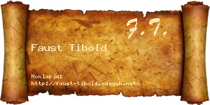 Faust Tibold névjegykártya